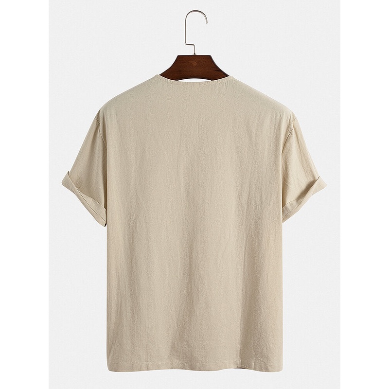 Mens Bird Flower Embroidery 100% Cotton Shirts