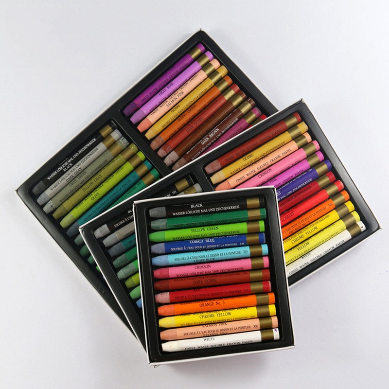 12/24/36 Color Water Soluble Crayons Colorful Sticks Children Coloring Painting Sticks Stationery Painting Supplies