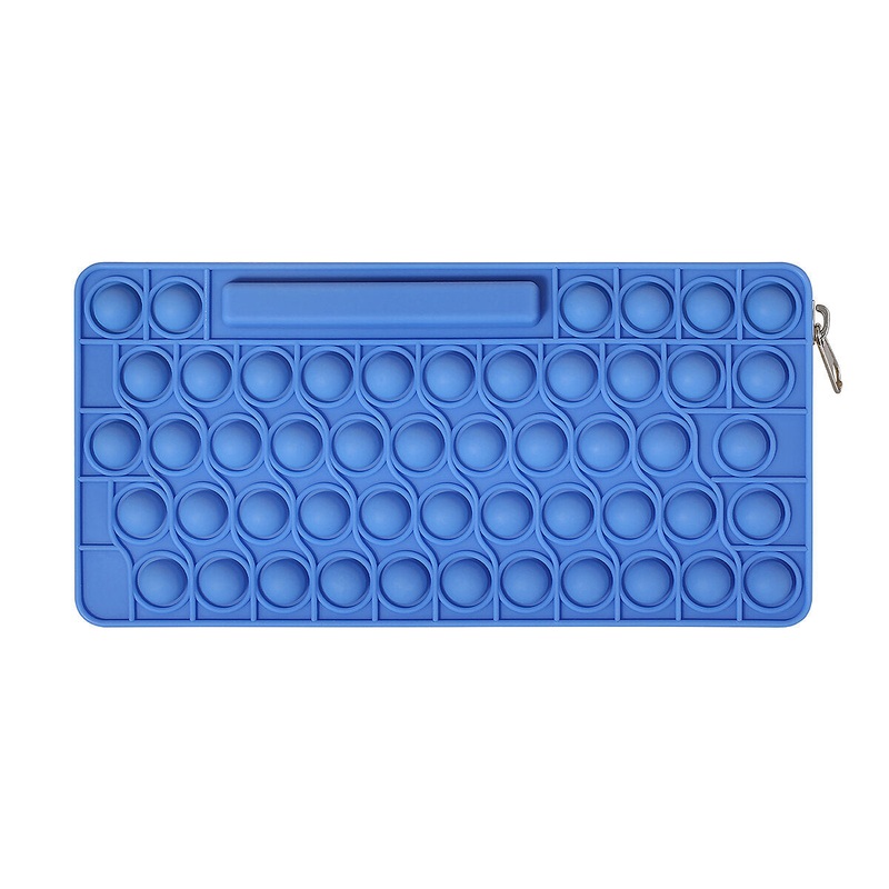 1Pcs Bubble Sensory Pencil Case Colorful Squeeze Sensory Toy Anti Stress Silicone Fidget Pencil Case Portable for Kids School Season Gifts
