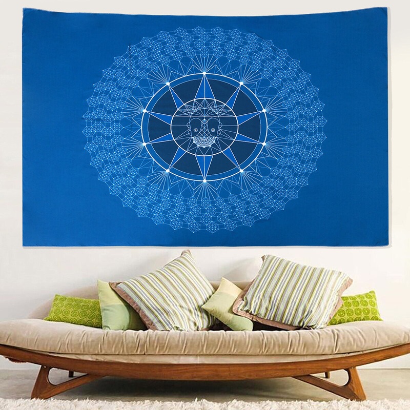 3D Geometry Wall Tapestry Background Cloth Hanging Blanket Home Living Room Office Wall Decoration Supplies