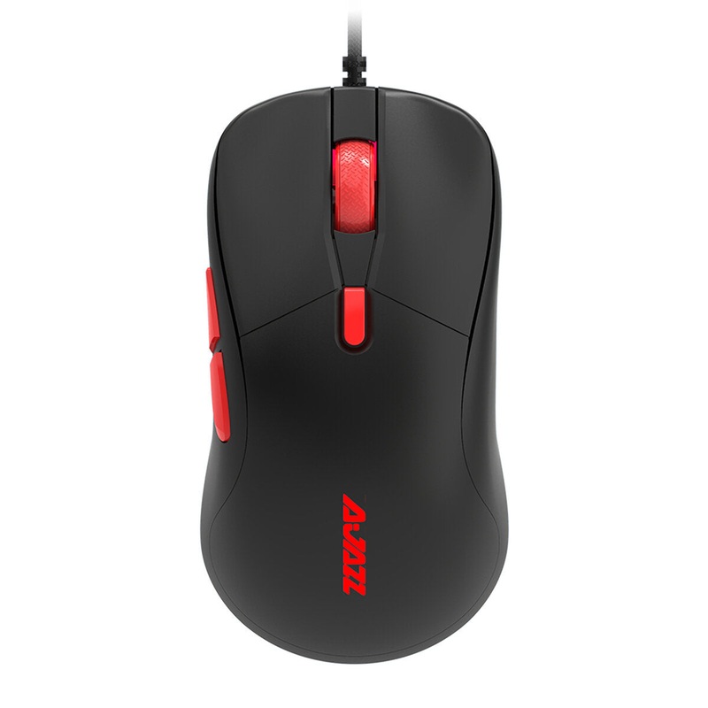 AJAZZ AJ129 Wired Gaming Mouse 12400DPI 6-level Adjustable Lightweight PAW3327 Sensor RGB LED Backlit Gamer Mouse for Desktop Computer Laptop PC