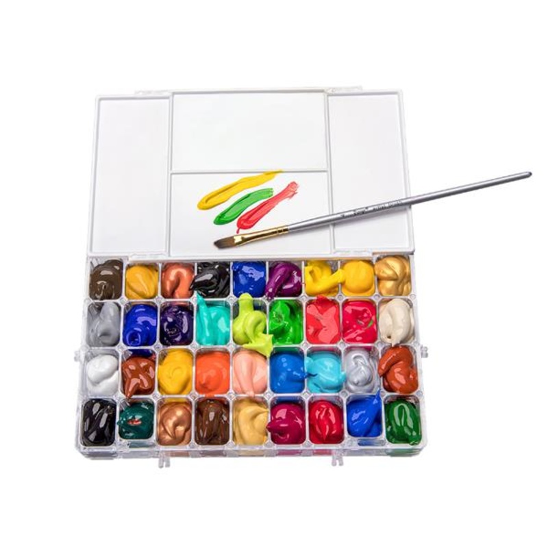 BIANYO BN-8024 24/36 Grids Moisturizing Watercolor Painting Palette Professional Non-toxic Plastic Palette Painting Art Stationery Supplies