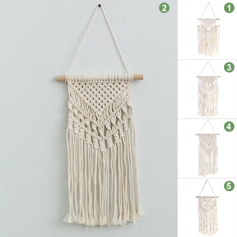 Bohemian Handmade Tapestry Woven Wall Hanging Cotton Rope Tapestry Nordic Style Tassel Wall Hanging For Home Decor