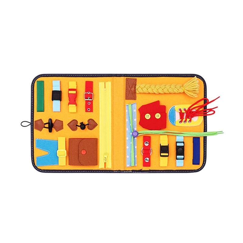 DIY Toddler Montessori Toys Skills Training Learn To Dress Felt Board Toys Intelligence Development Early Educational Puzzle Toy