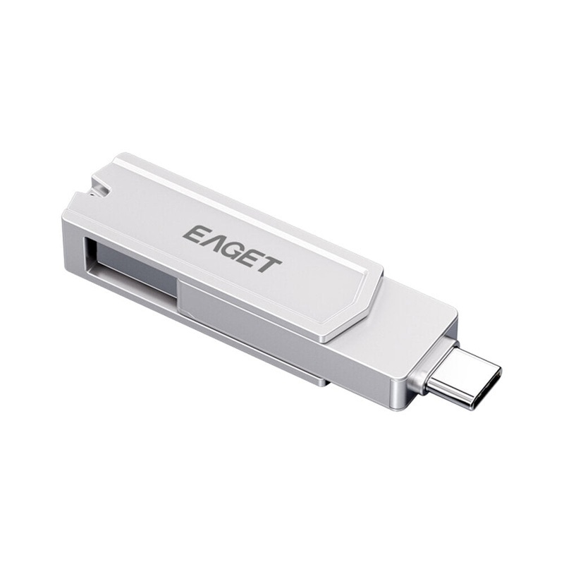 EAGET CF22 Type-C USB3.0 Flash Drive 32G 64G 128G OTG Solid State Storage Flash Disk 360 Rotation Portable Thumb Drive for Computer Phone