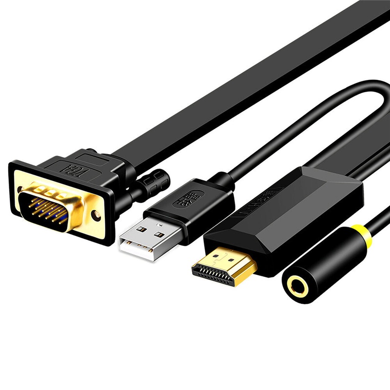 Jinghua Z130 HD to VGA HD Conversion Cable 1m 2m Cable for TV Set-top Box Computer Notebook PS4 Game Console Monitor Projector