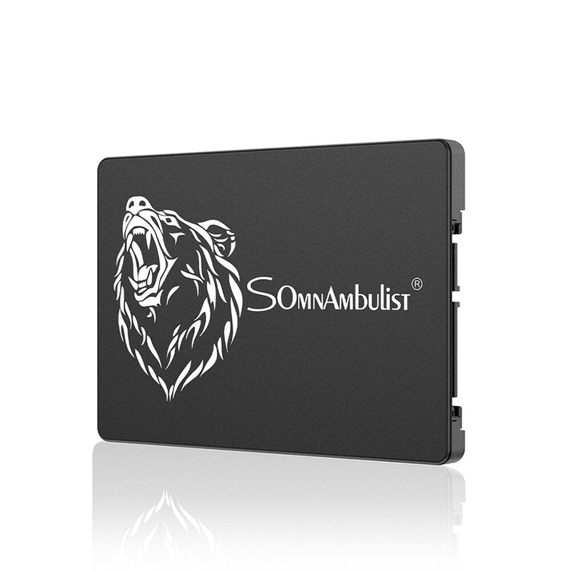 Somnambulist 2.5 inch SATA III SSD 120GB/240GB/480GB/960GB TLC Nand Flash Solid State Drive Hard Disk for Laptop Desktop Computer Black Bear