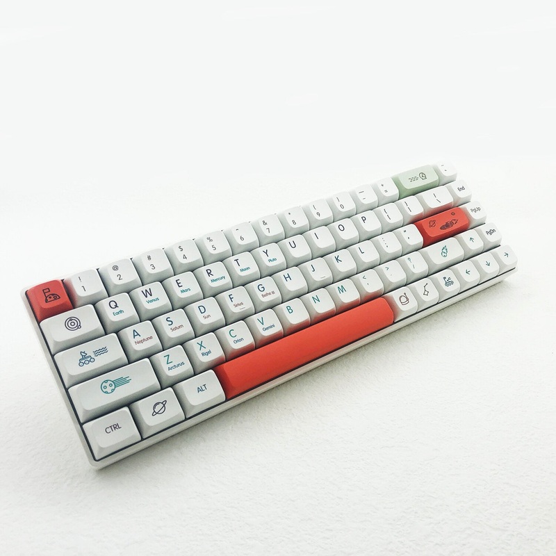 TeamWolf 125 Keys Planet Theme PBT Keycap Set XDA Profile Sublimation Keycaps for Mechanical Keyboards