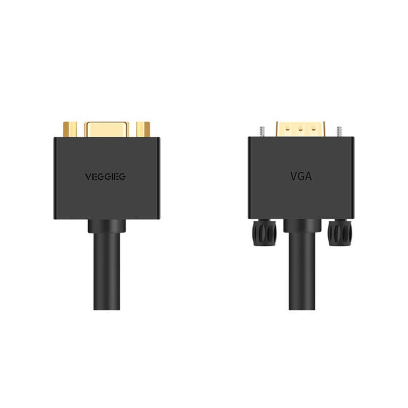 VEGGIEG 5m VGA Male to Female Cable VGA 3 + 6 Extension Line 1m 3m Connector Adapter Line 1080P for TV Computer Projector US-2310