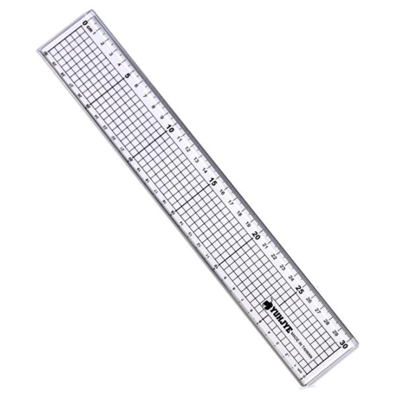 Yujie 2 in 1 20CM And 30cm Cutting Straight Ruler Anti-Cutting Rules Regular Rules Collage Rules Stationery Office Supplies
