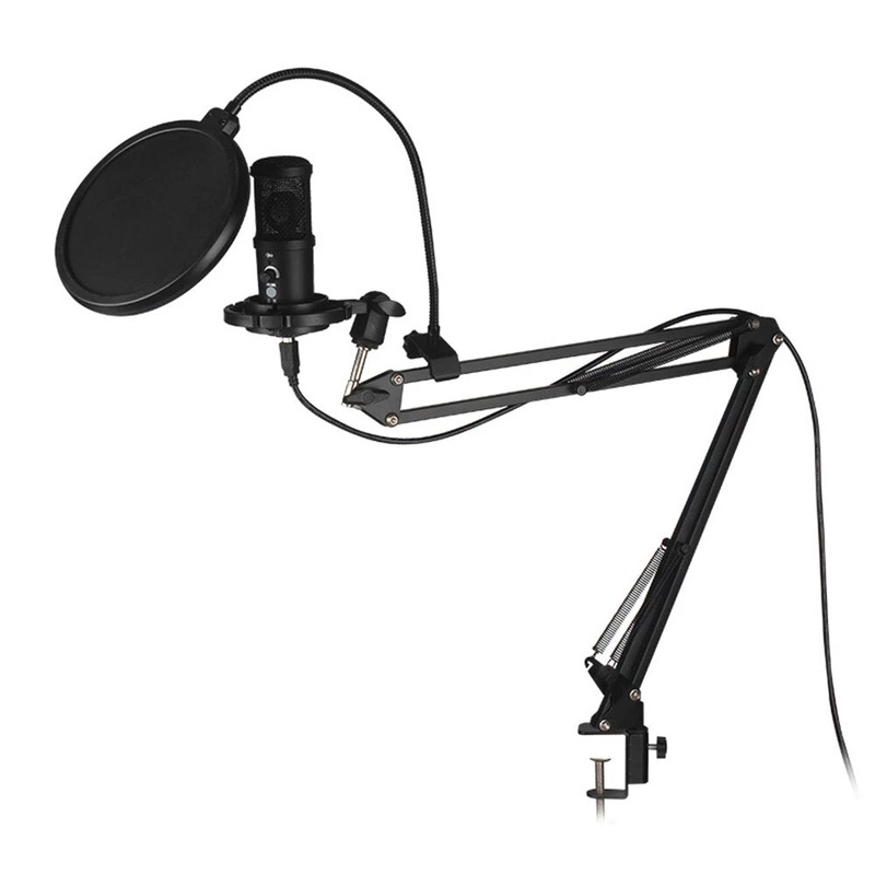 Bakeey BM-66 Professional Condenser Microphone Recording USB Microphone with Tripod for Computer Studio Recording Braodcasting