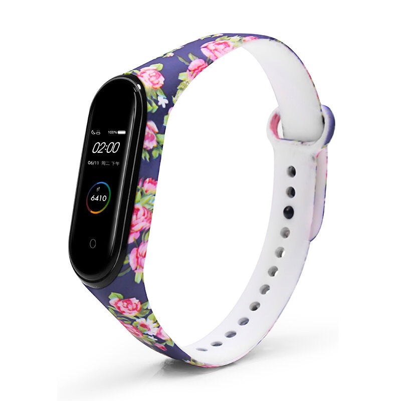 Colorful Pattern Watch Band Watch Strap Replacement for Xiaomi Miband 4 Miband 3 Non-original