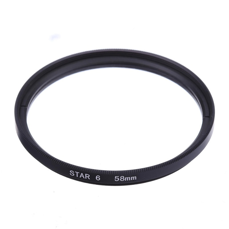 JSR 6 Point ABS Optical Glass Fader Star Line Lens Filter 52/58/67/72/77/82mm For Canon For Nikon For Sony