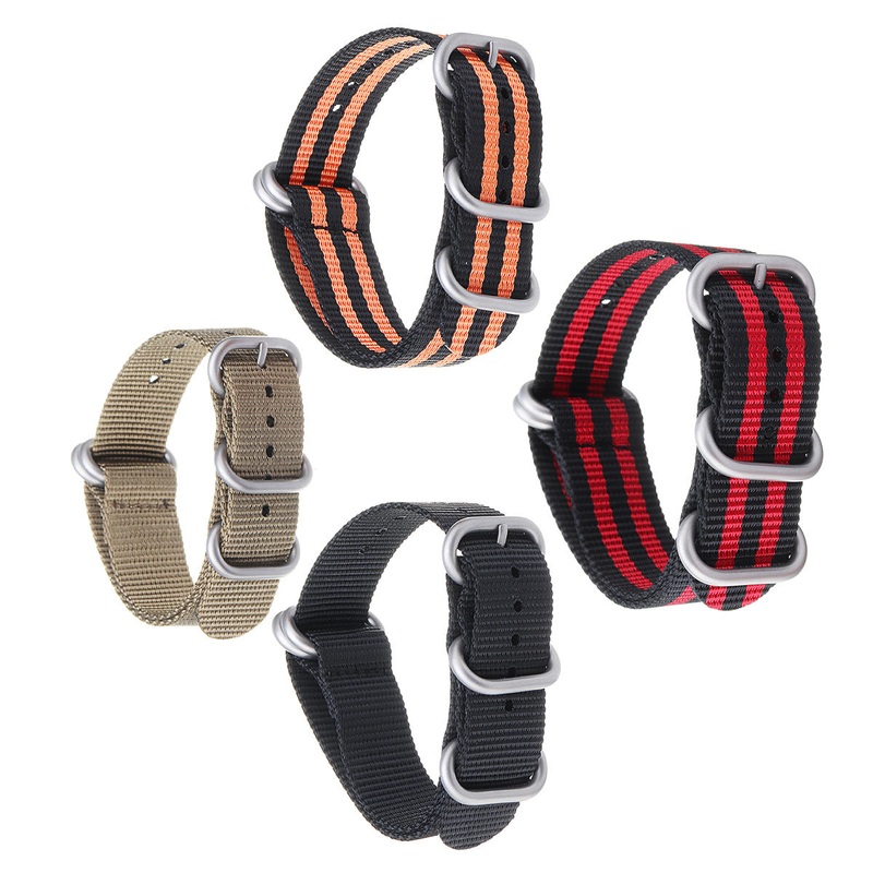 KALOAD 18/20/22/24mm Multicolor Durable Smart Watch Band Military Nylon Bracelet Strap Replacement