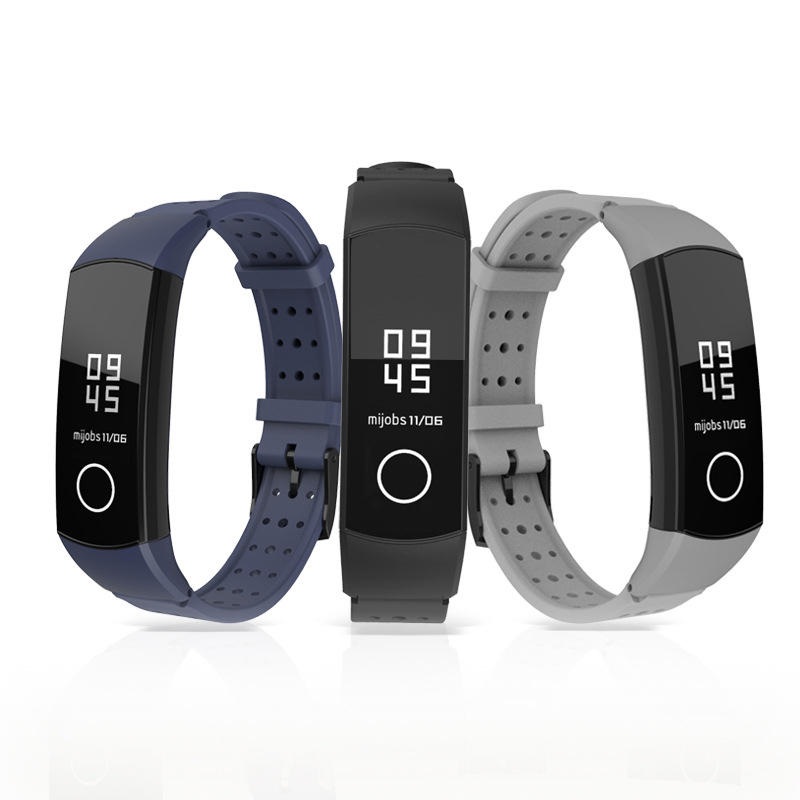 Mijobs Silicone Wrist Strap Waterproof Watch Band for Huawei Honor Band 4 Smart Watch