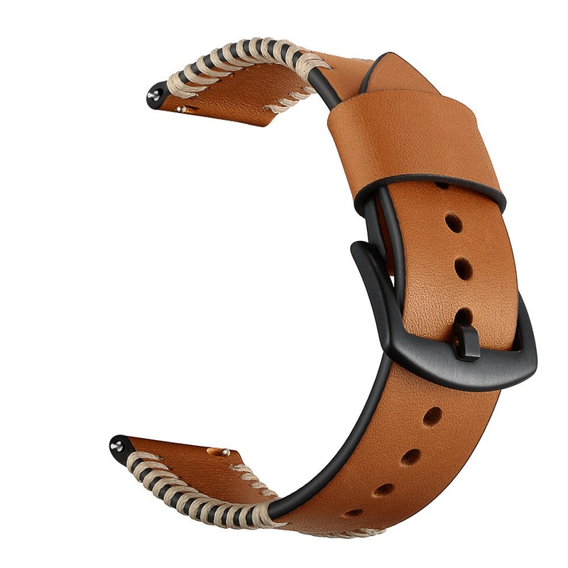 Replacement 20mm Leather Watch Band for Xiaomi Amazfit Pace Youth Smart Watch Non-original