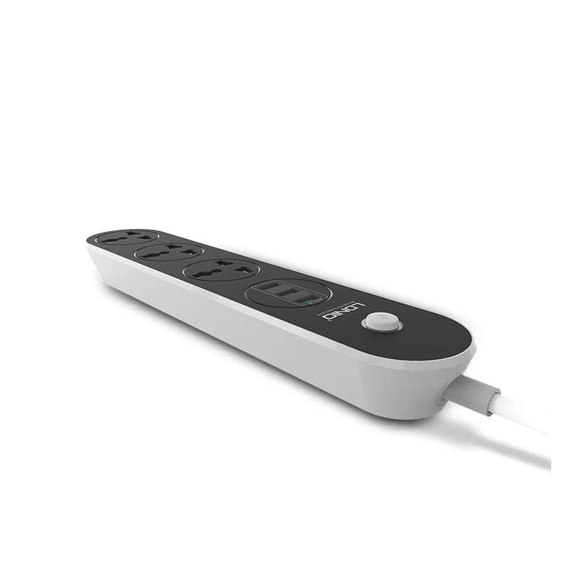 SC3301 US EU UK Plug Power Strip Non-slip 2500W 3 Outlet 3-Port USB Adapter Intelligent Charging Protector Power Socket