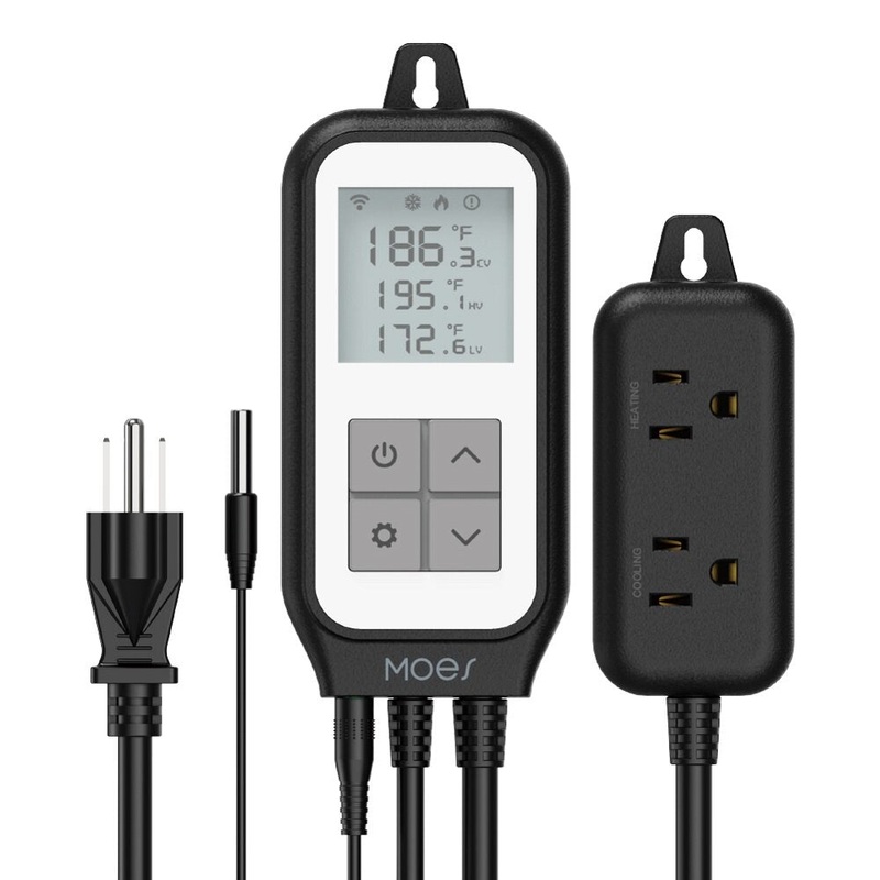 SOP20 AC100-250V LED Display WiFi Tuya Smart Digital Thermostat Socket App Remote Control Agricultural Household Temperature Regulator