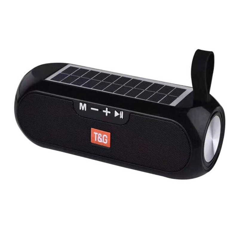 TG-182 bluetooth Speaker Solar Power Column Wireless Bass Stereo Music Box Waterproof Speaker with AUX FM Radio
