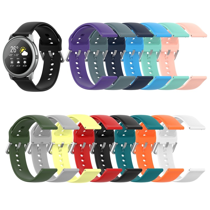 Bakeey 22mm Width Universal Pure Sport Soft Silicone Watch Band Strap Replacement for Samsung Galaxy Watch 3 45mm Haylou Solar LS05 Amazfit GTR 47mm