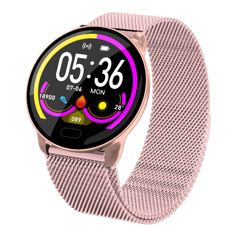 Bakeey K9 All-day Blood Pressure O2 Monitor Motion Tracking Music Brightness Control Fashion Smart Watch