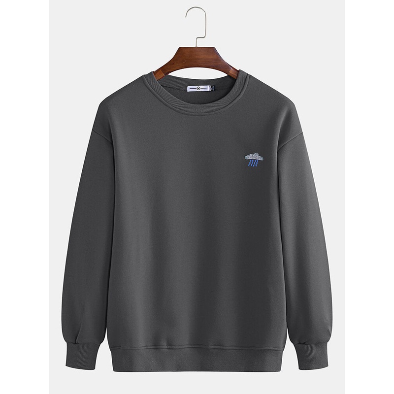 Men’s New Trend Round Neck Loose Pullover Fashion Casual Bottoming Sweatshirt