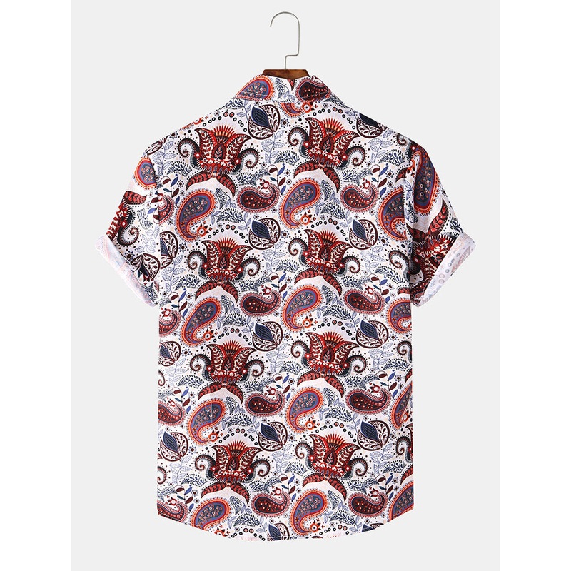 Men New Fashion Beach Printing Short Sleeve Shirts