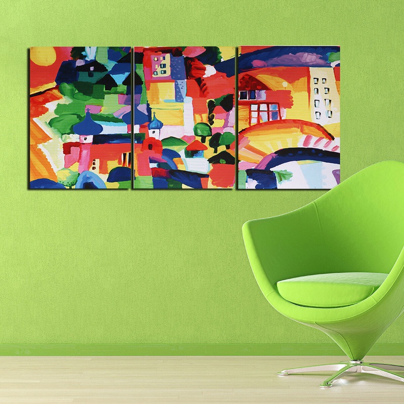 3 Pieces Canvas Print Painting Colorful Modern Abstract Wall Decor Art Painting Picture Frameless for Home Office