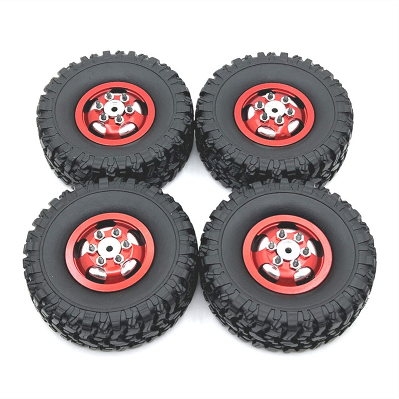 4PCS Upgraded Metal Rims Tires Wheels MNRC MN82 for TOYOTA Land Cruiser LC79 1/12 WPL 1/16 RC Cars Vehicles Models Spare Parts