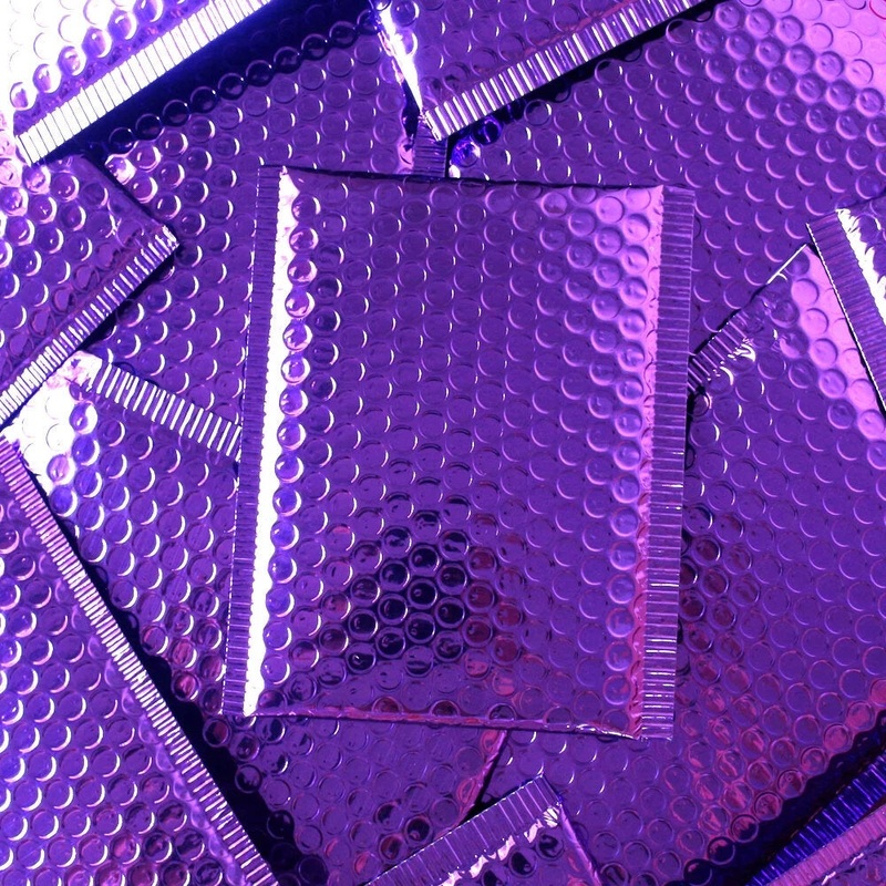 50Pcs Poly Bubble Envelope Purple Poly Bubble Mailers Aluminum Foil Bags Padded Envelopes Self Seal Bubble Envelope Shipping Mailer