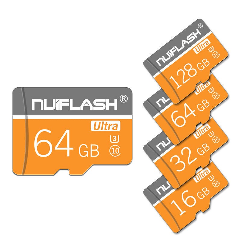 NUIFLASH TF Card U3 U1 C10 Memory Card 128G Smart Data Card for Mobile Phone Camera with SD Card Adapter