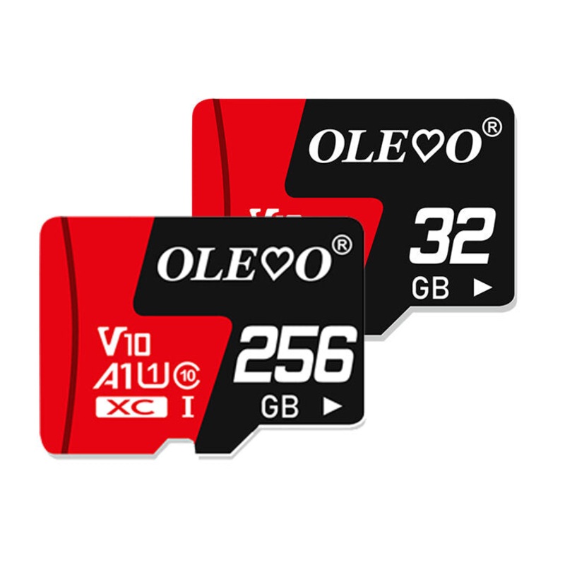 OLEOO Memory Card 16/32/64/128/256GB Class 10 High Speed TF/SD Memory Card For iPhone 12 For Samsung Galaxy S21 Smartphone Tablet Switch Speaker Drone Car DVR GPS Camera