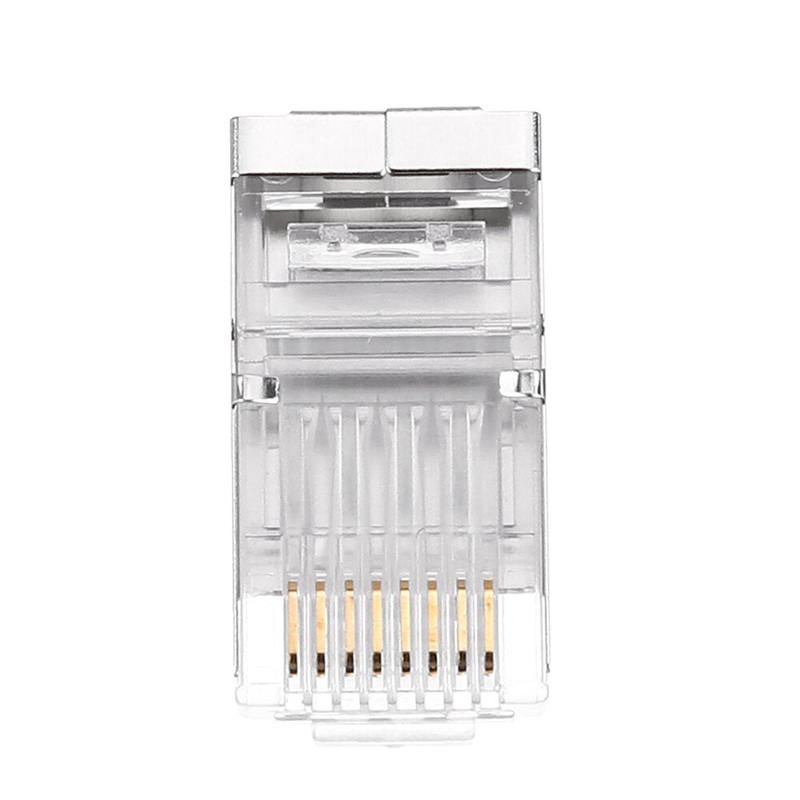 SAMZHE 10 / 50 / 100PCS RJ45 Cable Head Plug Gold-plated Cat 6 Crimp Network LAN Cable Plugs Network Connector