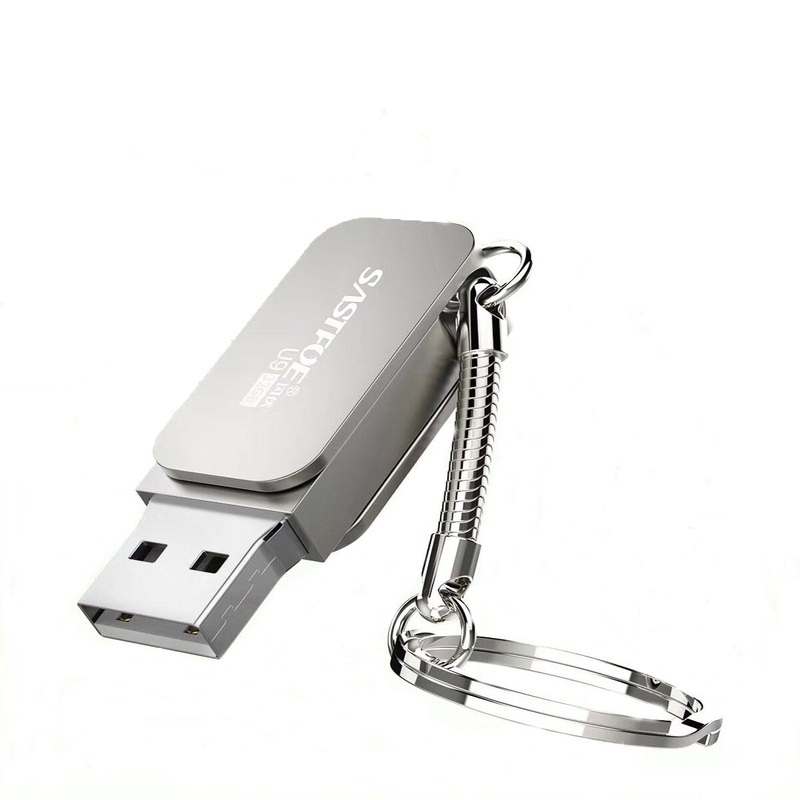 SASTFOE USB3.0 Flash Drive Pendrive Zinc Alloy Portable USB Disk with Key Chain Thumb Drive U Disk