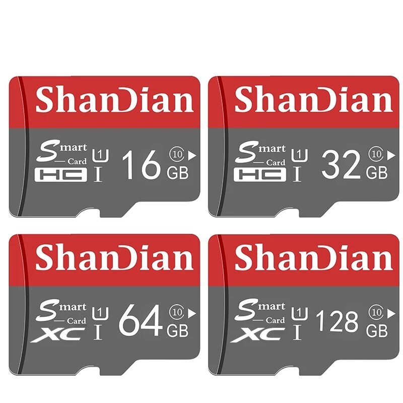 ShanDian High Speed 8GB-256GB Class 10 SD/TF Memory Card Flash Drive With Card Adapter For iPhone 12 For Samsung Galaxy S21 Smartphone Tablet Switch Speaker Drone Car DVR GPS Camera