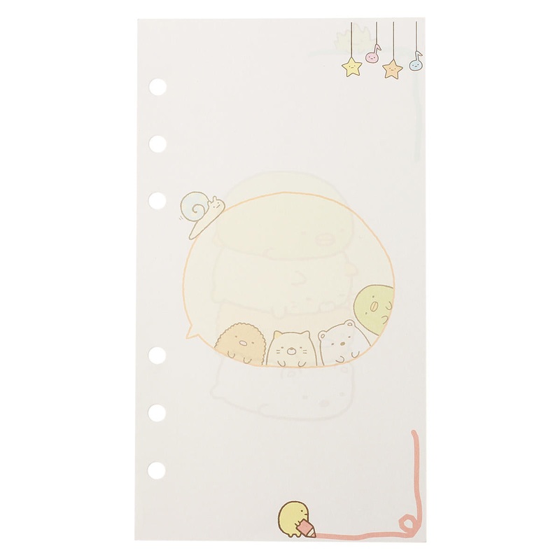 40 Sheets A6/A5 Colorful Spiral Notebook Inner Pages 6 Holes Loose Leaf Binder Paper