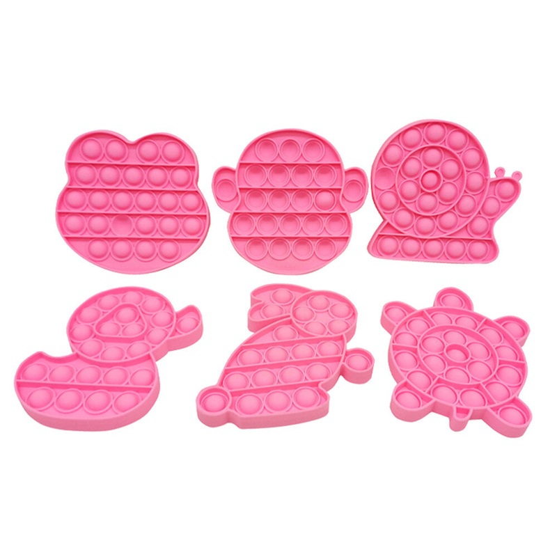 6pcs Push Bubble Sensory Toy Set Anti-stress Fidget Toys Brain Training Educational Puzzle Toy for Adults Kids Creative Gifts