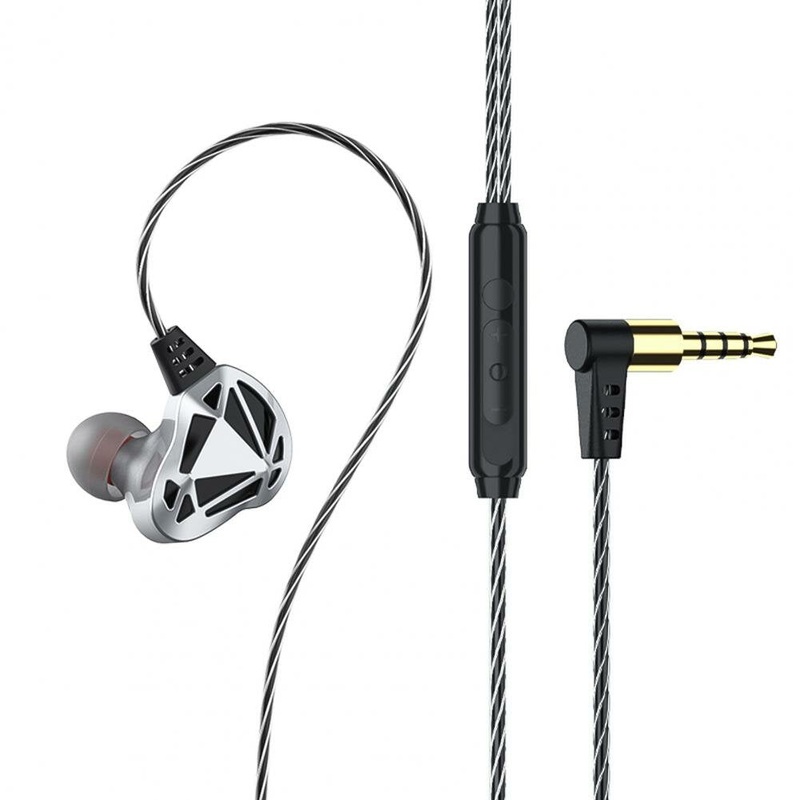 Bakeey F5 Hollow Subwoofer Heavy Bass Volume Control Noise Reduction Earphones With Mic Setro In-Ear Wired Headset