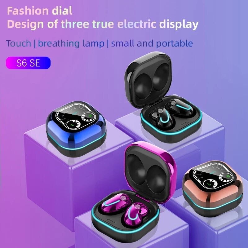 Bakeey S6 SE TWS bluetooth V5.1 Earphone Wireless Headphones HIFI Noise Reduction Earbuds LED Display Touch Control Sweatproof Sports Headset with Mic