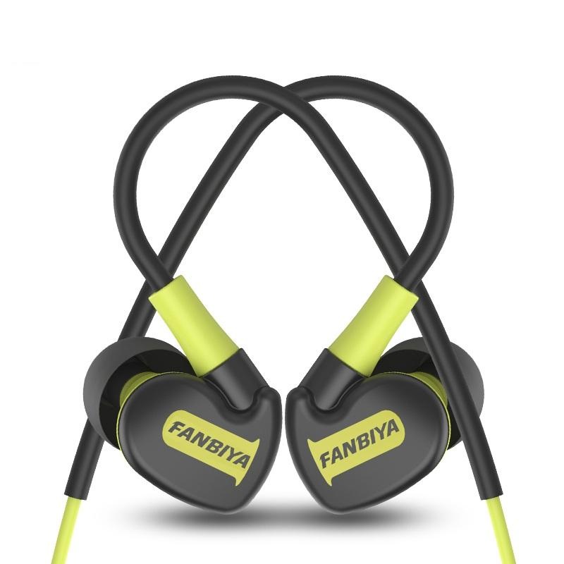 Fanbiya D1 Dynamic 3.5mm Waterproof Sports Heavy Bass Headphone Earphone with Mic for iPhone Samsung