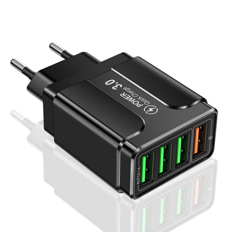 HCJ-386 QC3.0 4USB Quick Charger Power Adapter for Smartphone Tablet
