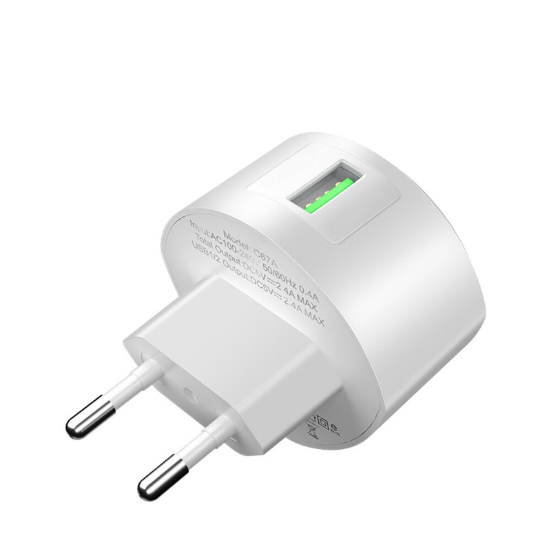 HOCO C68A EU Plug Single USB Port QC 3.0 Fast Charger For Tablet Smartphone