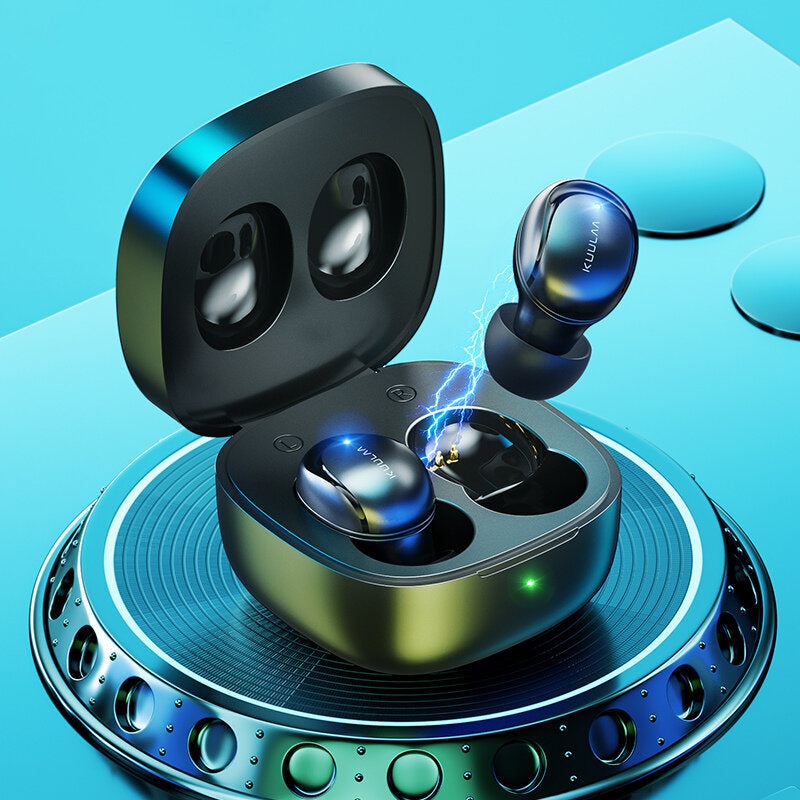 KUULAA TWS bluetooth Earphones Touch Control HiFi Stereo Wireless Headphones Noise Cancelling Sport Headset with Mic
