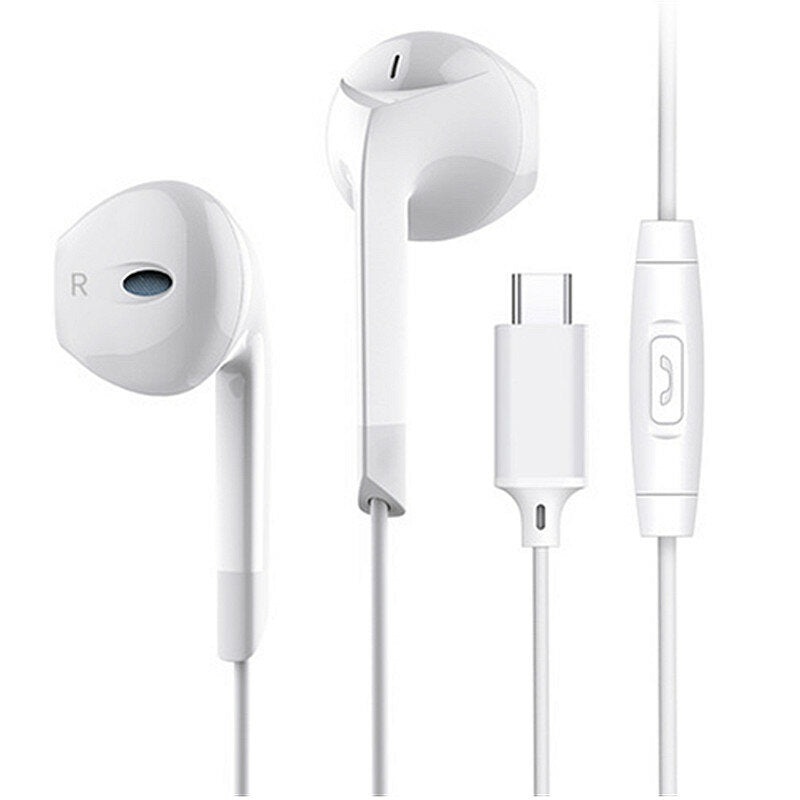 Langsdom V6T Type-C HiFi Connector Wired Control In-ear Earphone Headphone with Mic for Huawei