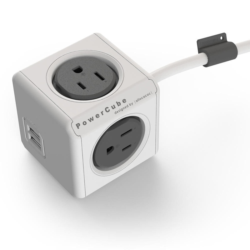 Allocacoc 16A 230V 4 Outlets Dual USB Charging Ports Creative Cube Shape Design Power Outlet