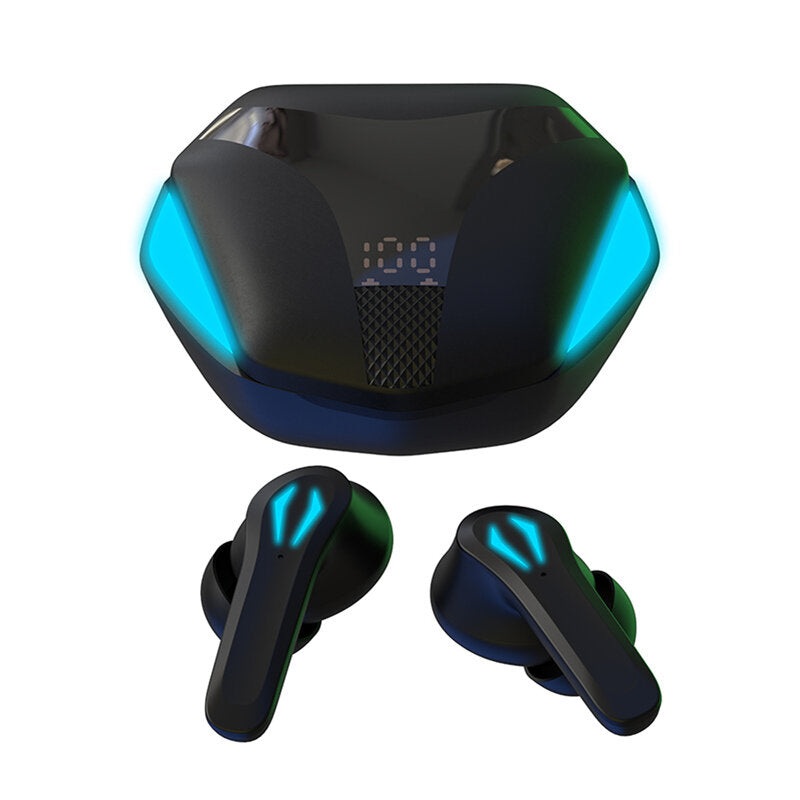 Bakeey TWS-JS18 TWS Wireless Headphones bluetooth Earphones Gaming Binaural Low Latency Digital Display Stereo Breathing Light Headset with Mic