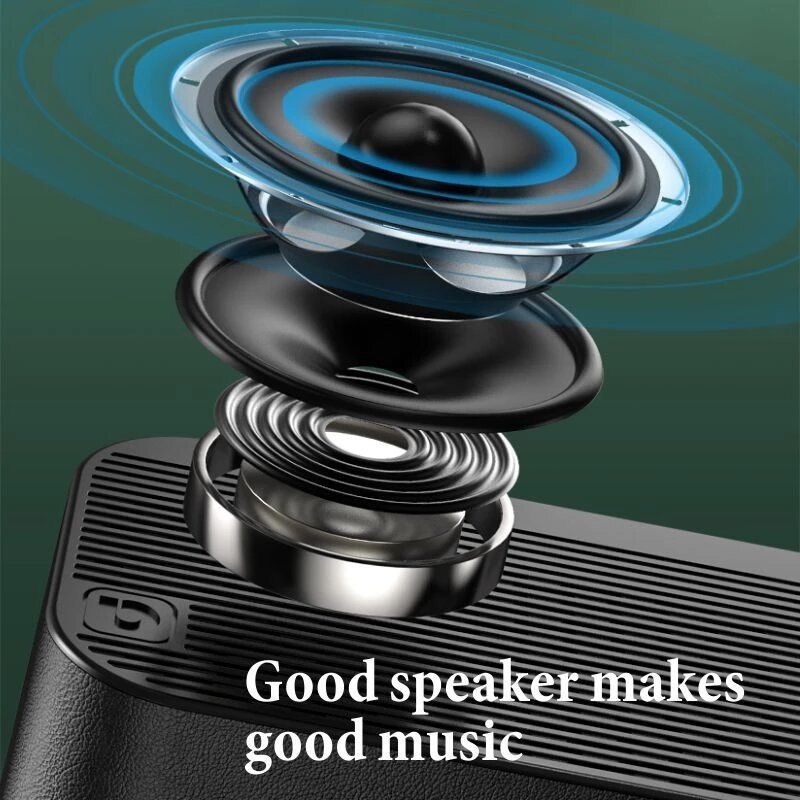 Bakeey ZXL-B126 Alarm Clock bluetooth 5.0 Speaker Digital Display LED Wireless Subwoofer Music Player Mirror Dual Alarm Clock
