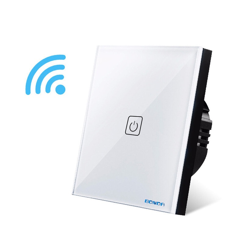 BONDA 1/2/3 Way Smart Switch Wireless Remote Control APP Controled Wall Light Switch Luxury Crystal Glass Touch Screen