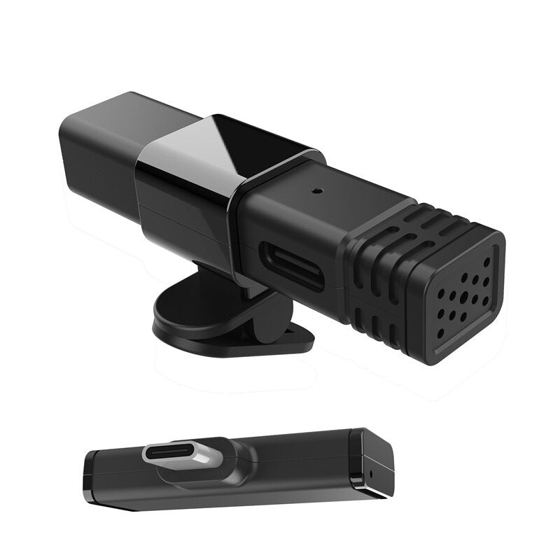 Bskeey MIC01 Wireless Microphone Low Latency Portable Audio Video Recording Plug-Play Lapel Mic for Live Broadcast Game