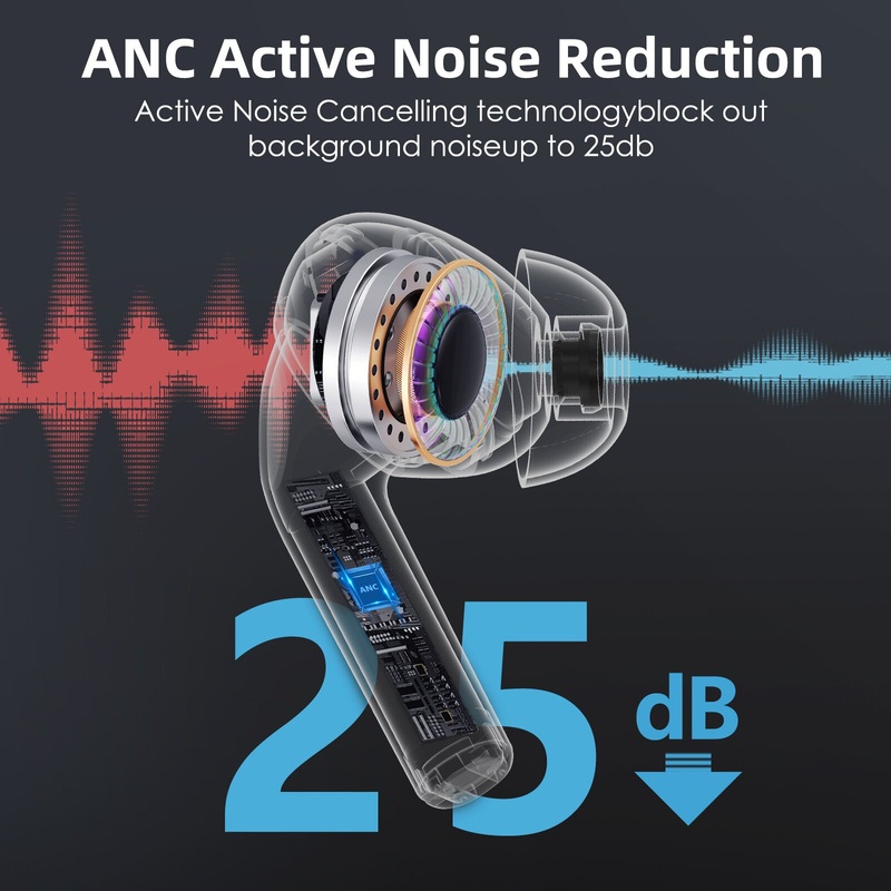 Joyroom TA2 TWS ANC Earphones Noise Reduction bluetooth 5.2 Headset Calling Earphone Stereo Waterproof Headsets